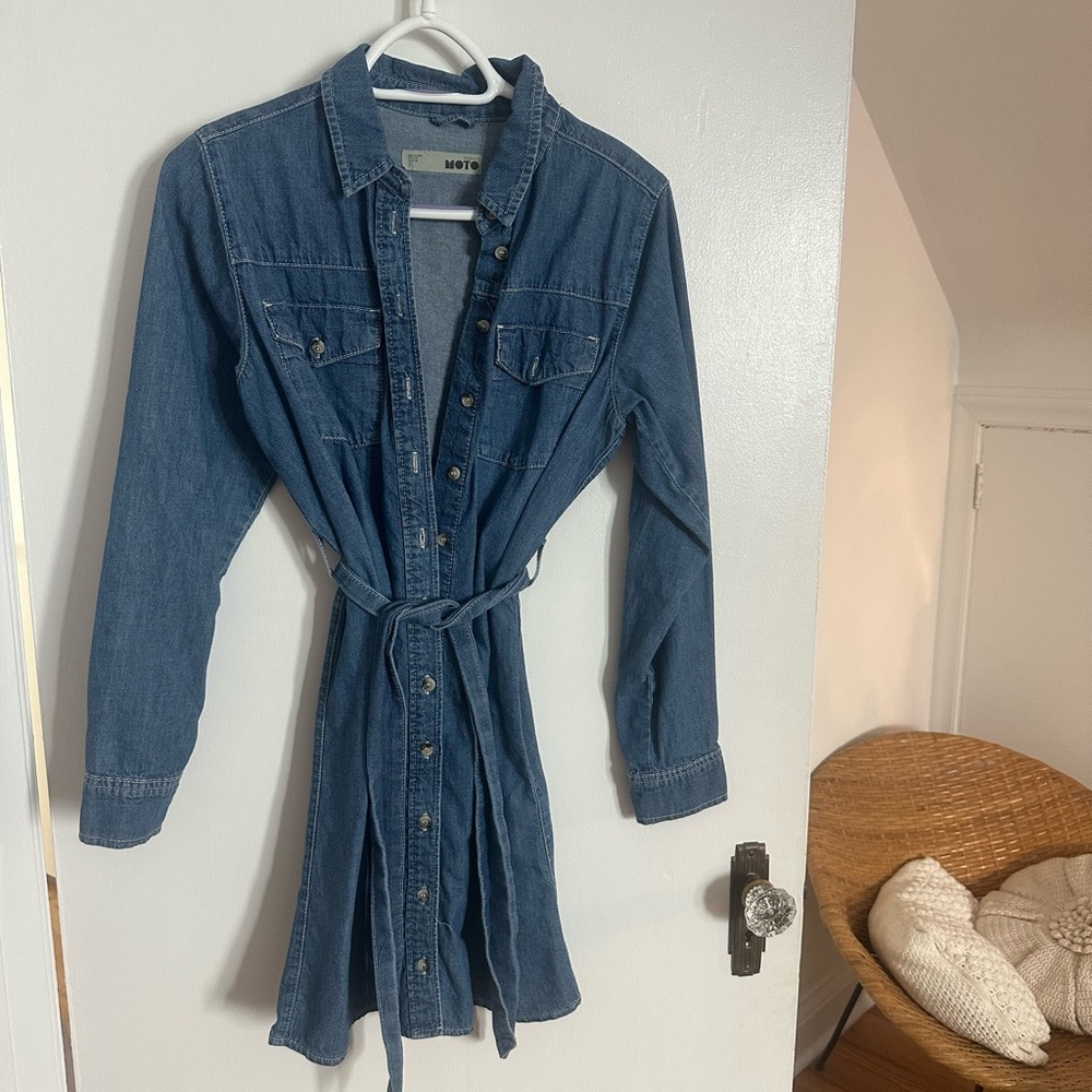 Top shop denim dress
